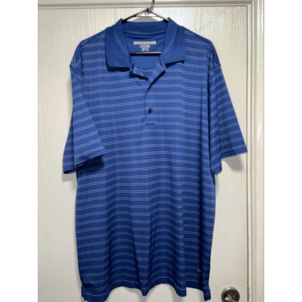 Greg‎ Norman Polo Shirt Mens 2XL XXL Blue Play Dry Golf Outdoor Activewear